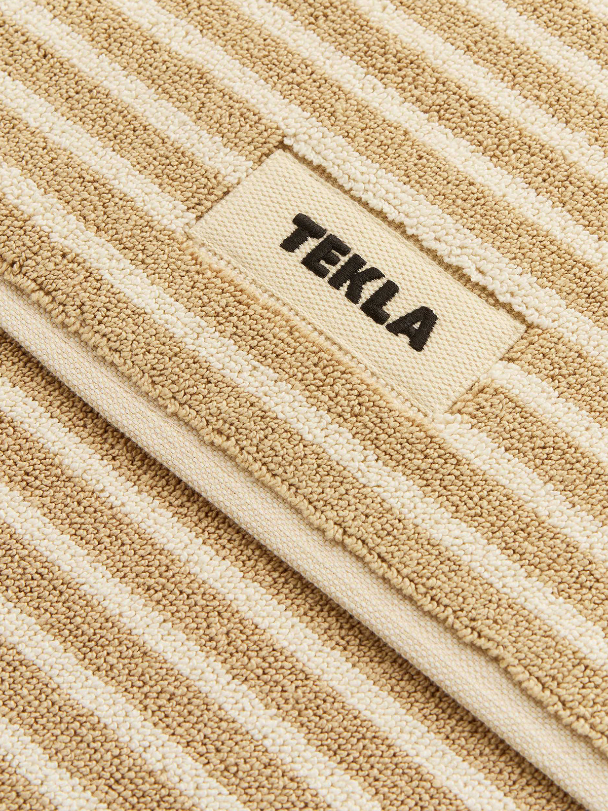 Tekla - Terry Bath Mat in Ivory Stripes