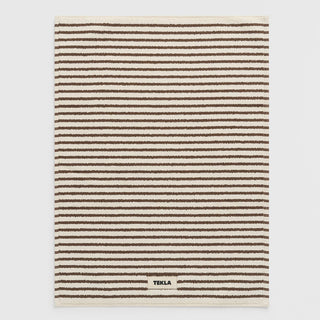 Tekla - Terry Bath Mat in Kodiak Stripes