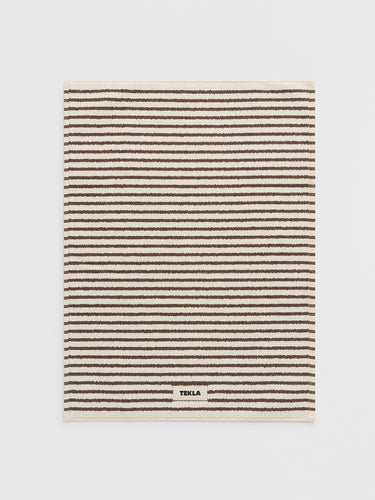Tekla - Terry Bath Mat in Kodiak Stripes