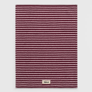 Tekla - Terry Bath Mat in Red and Rose