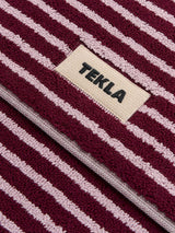 Tekla - Terry Bath Mat in Red and Rose