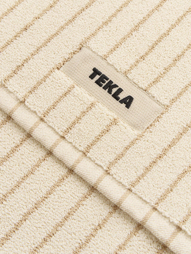 Tekla - Terry Bath Mat in Sienna Stripes