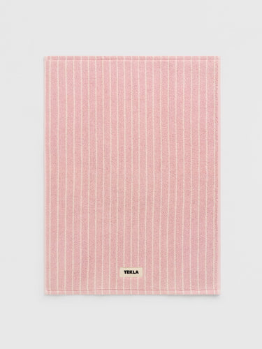 Tekla - Terry Bath mat in Shaded Pink Stripes