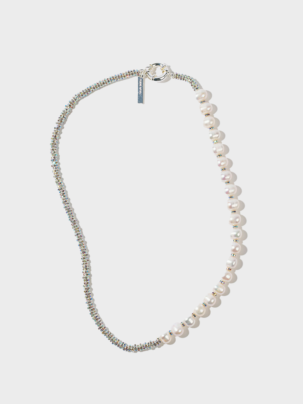 Pearl Octopuss.y - Paris Diamond Necklace in Silver