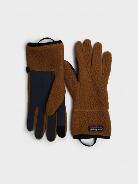 Retro Pile Gloves in Shelter Brown