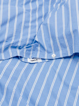 Tekla - Percale Duvet Cover in Island Blue Stripes