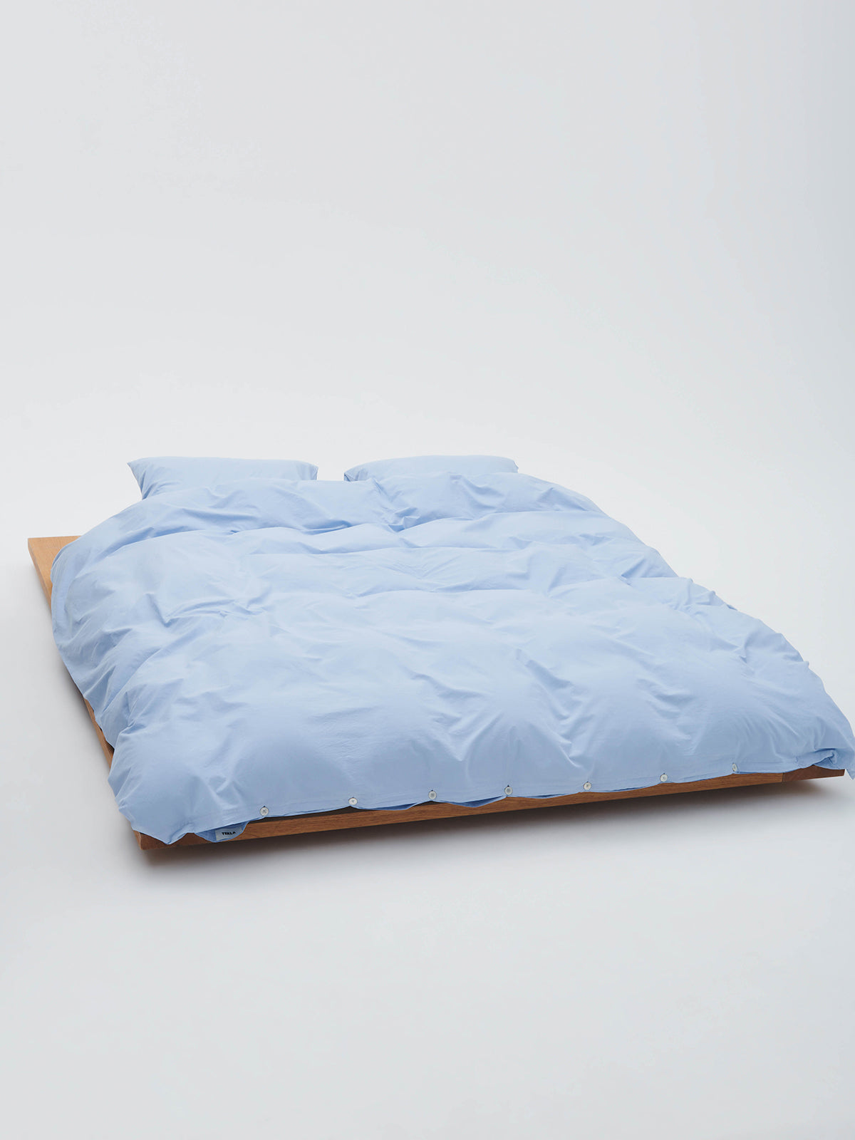 Percale Duvet Cover in Morning Blue