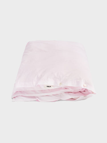 Tekla - Percale Duvet Cover in Pastel Stripes