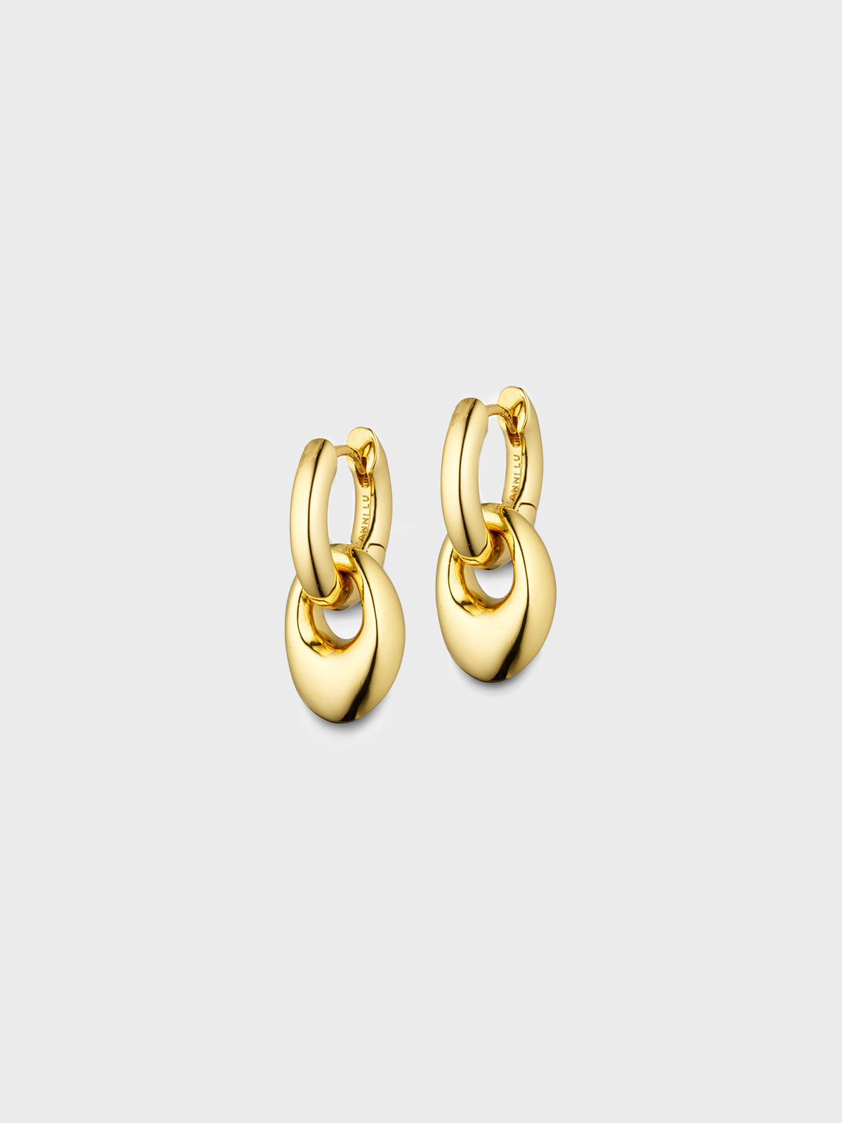 Anni Lu - Petit Pebble Hoop Earrings in Gold