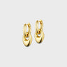 Anni Lu - Petit Pebble Hoop Earrings in Gold