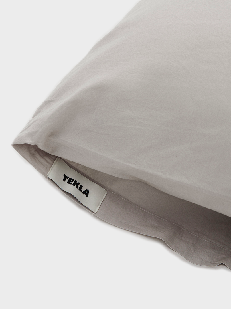 Percale Pillow Sham in Soft Grey