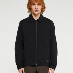Technical Collar Jacket in Black and Grey