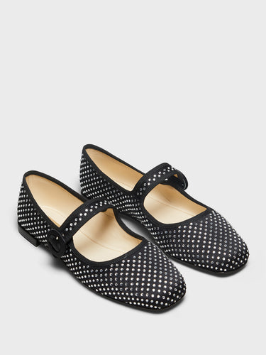 Repetto - Georgia Crystal Ballerina Shoes in Black