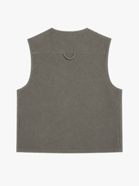 Rier - Natural Fleece Vest in Zinc