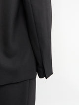 Rier - Poplin Wool Jacket in Black Rustic