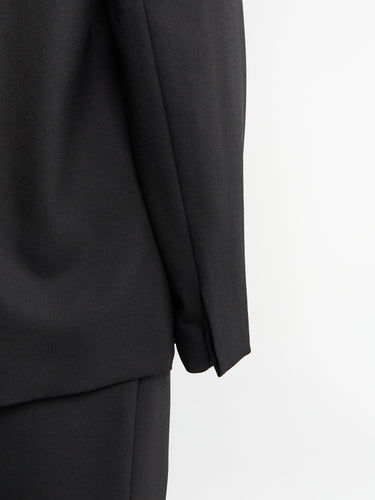 Rier - Poplin Wool Jacket in Black Rustic