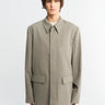 Rier - Poplin Wool Jacket in Camoscio Rustic
