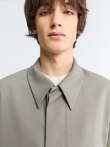 Rier - Poplin Wool Jacket in Camoscio Rustic