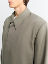 Rier - Poplin Wool Jacket in Camoscio Rustic