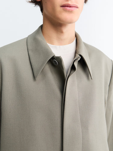 Rier - Poplin Wool Jacket in Camoscio Rustic