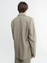 Rier - Poplin Wool Jacket in Camoscio Rustic
