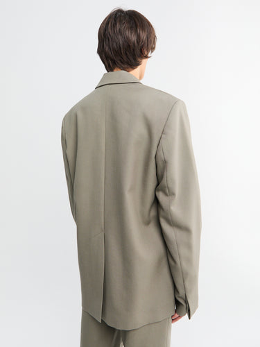 Rier - Poplin Wool Jacket in Camoscio Rustic