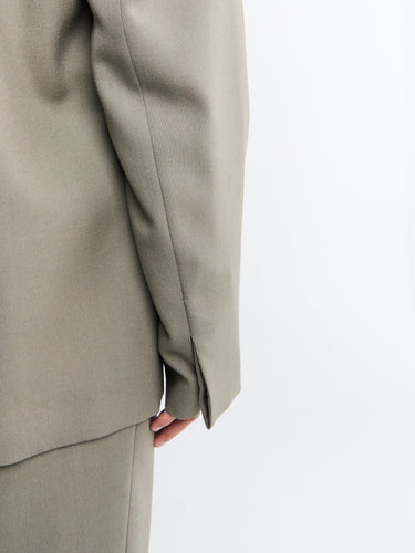 Rier - Poplin Wool Jacket in Camoscio Rustic