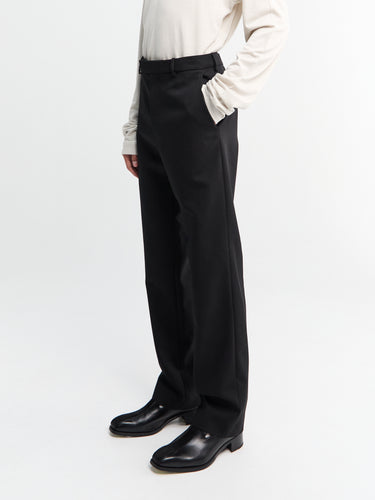 Trousers Fitted Men in Black Rustic