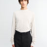 Rier - Polar Jersey Roundneck in Talc Jersey Wool