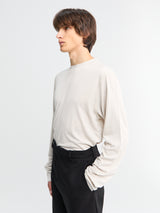 Rier - Polar Jersey Roundneck in Talc Jersey Wool