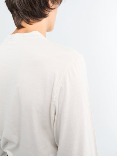 Rier - Polar Jersey Roundneck in Talc Jersey Wool