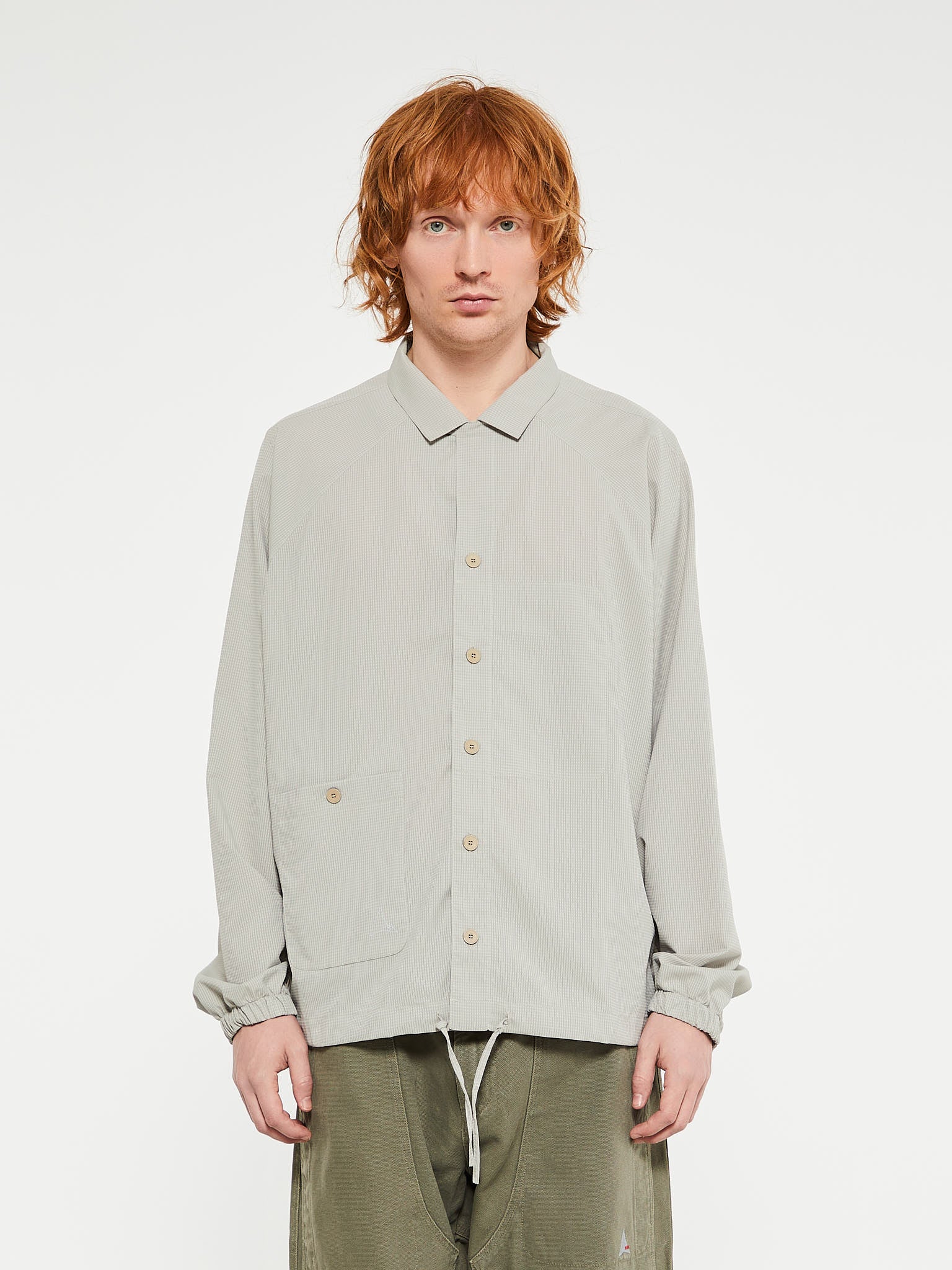 ROA - Perforated Shirt in Green