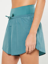 Rytme - High Sun Split Shorts in Ocean Green