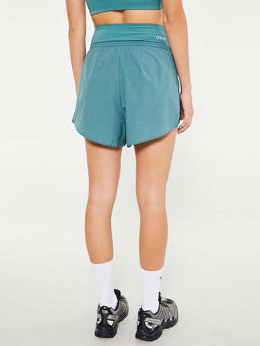 Rytme - High Sun Split Shorts in Ocean Green