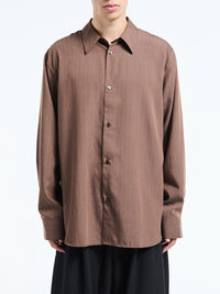 Studio Nicholson - Boxy Oversized Shirt in Brown