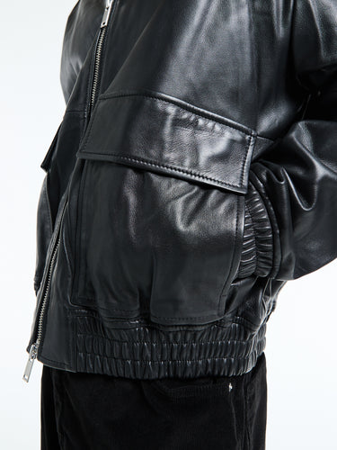 Studio Nicholson - Piston Leather Jacket in Black