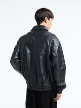 Studio Nicholson - Piston Leather Jacket in Black
