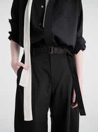 sacai - Belted Suiting Pants in Black