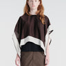 sacai - Satin and Cotton Jersey T-Shirt in Brown and Navy