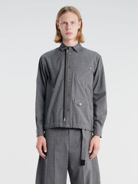 Sacai - Suiting Blouson Jacket in Gray