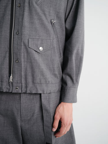 Sacai - Suiting Blouson in Gray