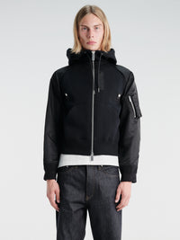 sacai - Sponge Sweat Hoodie in Black