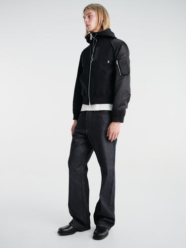sacai - Sponge Sweat Hoodie in Black