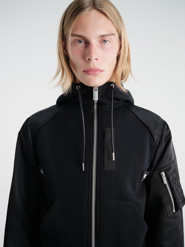sacai - Sponge Sweat Hoodie in Black