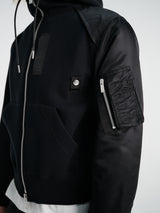 sacai - Sponge Sweat Hoodie in Black