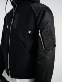 sacai - Sponge Sweat Hoodie in Black