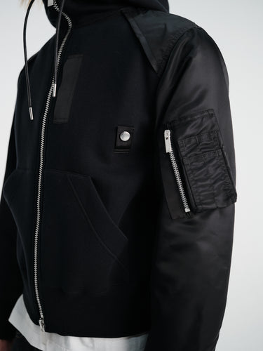 sacai - Sponge Sweat Hoodie in Black