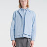 sacai - Poplin Double Shirt in Blue Stripes