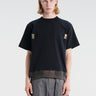 Sacai - Cotton Jersey T-Shirt in Navy×D/Khaki