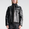 sacai - Leather Puffer Blouson in Black